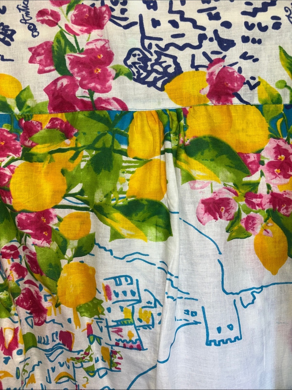 ANTICA SARTORIA NWTS MULTICOLORED COTTON BUTTON DOWN DRESS WITH POCKETS ONE SIZE - Picture 5 of 10